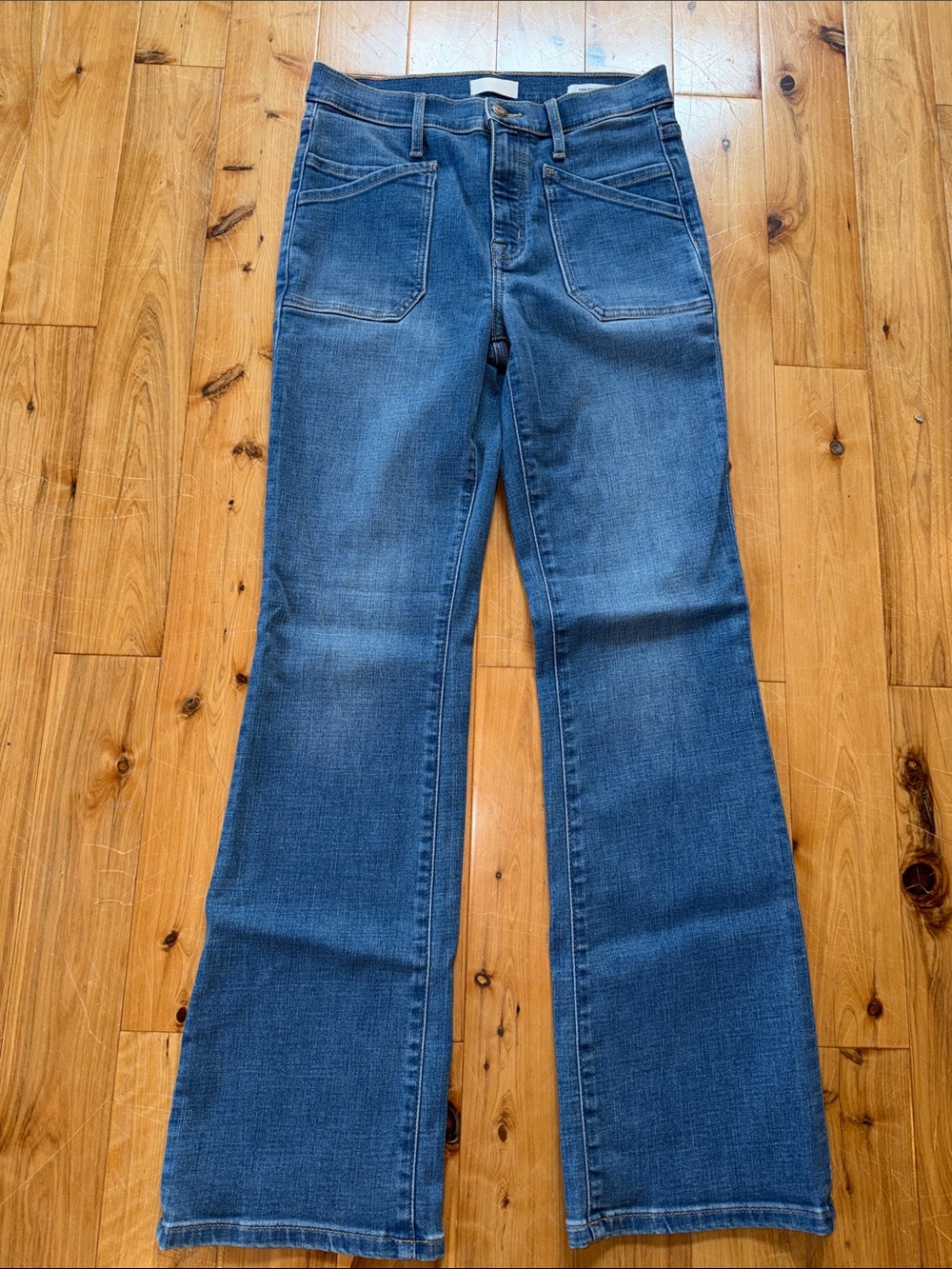 eunina Dark Blue High-Rise bootcut Jeans